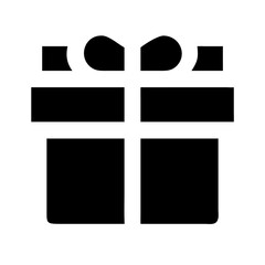 Fototapeta premium gift glyph vector flat icon