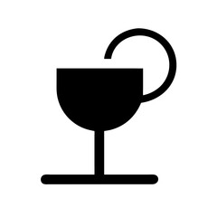 glass glyph  vector flat icon
