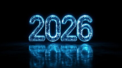 Create Your Future: A Radiant 2026 Hologram for Role-Play - Strategize Goals, Achievements, and Brand Milestones in a Dynamic Photo Stock Concept