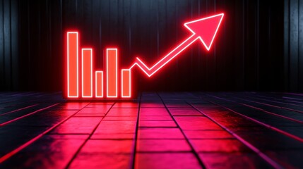 **2026 Business Growth Projection**: A high-tech office scene with a futuristic chart highlighting business growth metrics, illuminated by a glowing 2026