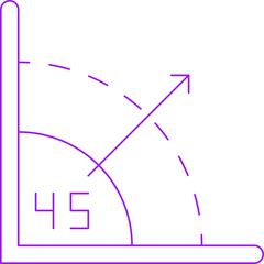 Angle single vector illustration icon