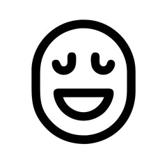 grin alt glyph  vector flat icon
