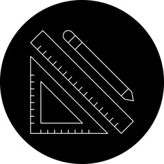 Studying Geometry single vector illustration icon