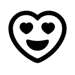 grin hearts  vector flat icon