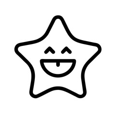 grin stars  vector flat icon