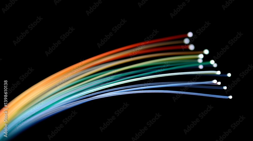Leinwandbilder dynamic light pulses advance toward a cutting-edge earpiece, illustrating the future of audio techno