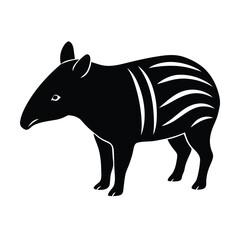 tapir silhouette vector