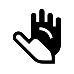 hand glyph  vector flat icon
