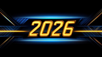 Fototapeta premium A glowing roadmap highlights milestones labeled 2026 and beyond, illustrating the idea of future planning and strategic roadmap creation