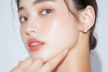 Close-up portrait of a beautiful young woman.