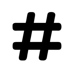 Obraz premium hastag vector flat icon