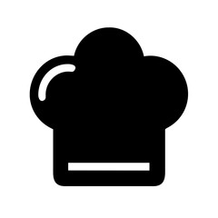 hat chef glyph  vector flat icon