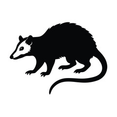opossum silhouette vector.
