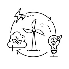 renewable energy icon icon, renewable energy icon vector illustration-simple illustration of renewable energy icon, perfect for renewable energy icon logos and icons
