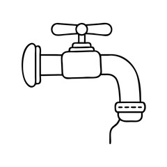 water faucet icon, water faucet vector illustration-simple illustration of water faucet, perfect for water faucet logos and icons