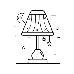 night lamp icon, night lamp vector illustration-simple illustration of night lamp, perfect for night lamp logos and icons