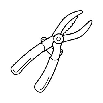 black and white garden shears clip art preview