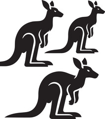 Stylized Kangaroo Silhouette Vector Illustration