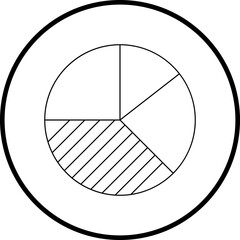 Pie Chart single vector illustration icon