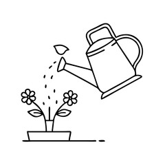 watering can icon, watering can vector illustration-simple illustration of watering can, perfect for watering can logos and icons