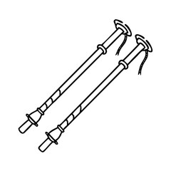 trekking poles icon, trekking poles vector illustration-simple illustration of trekking poles, perfect for trekking poles logos and icons
