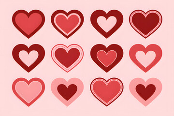 Twelve Shades of Love: A Valentine's Day Heart Collection