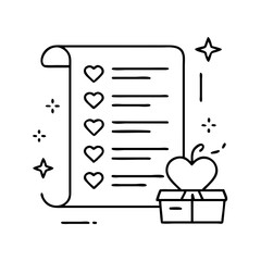 wishlist icon, wishlist vector illustration-simple illustration of wishlist, perfect for wishlist logos and icons