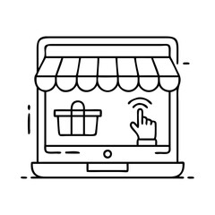 online store icon icon, online store icon vector illustration-simple illustration of online store icon, perfect for online store icon logos and icons