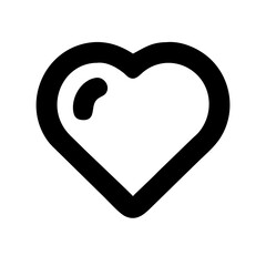 heart free interface icon glyph  vector flat icon