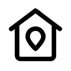 home location alt  vector flat icon