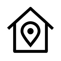 home location alt  vector flat icon
