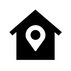 home location glyph  vector flat icon
