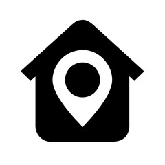 home location glyph  vector flat icon