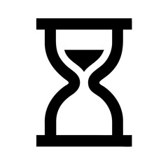 hourglass end glyph  vector flat icon