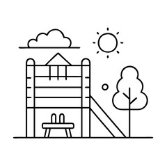 Naklejka premium playground icon, playground vector illustration-simple illustration of playground, perfect for playground logos and icons