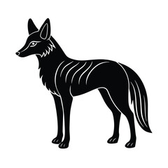 maned wolf silhouette.
