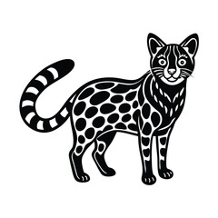 vector illustration of a margay