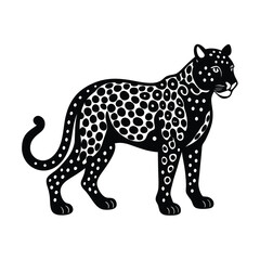 vector illustration of a leopard
