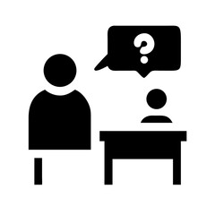 interrogation  vector flat icon