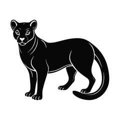 Fossa animal silhouette.