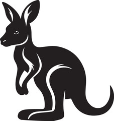 Stylized Kangaroo Silhouette Vector Illustration