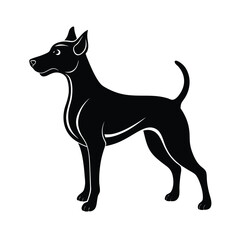 black dog vector