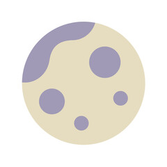 Fototapeta premium Full Moon Icon for Night Sky, Astronomy, and Celestial Designs