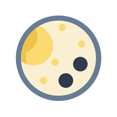 Full Moon Icon for Night Sky, Astronomy, and Celestial Designs
