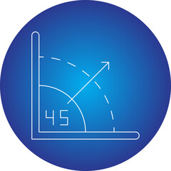 Angle single vector illustration icon
