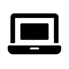 laptop glyph  vector flat icon