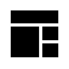 layout fluid glyph  vector flat icon