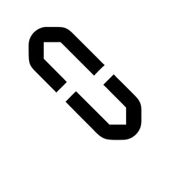 link glyph  vector flat icon