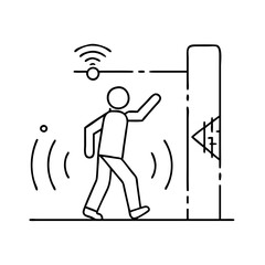 motion sensors icon, motion sensors vector illustration-simple illustration of motion sensors, perfect for motion sensors logos and icons