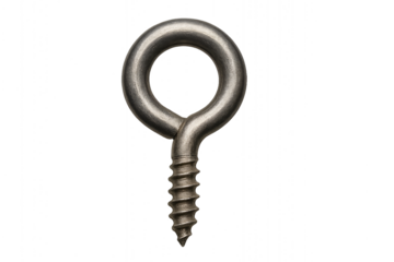  Metal Eye Screw Bolt Isolated on Transparent Background